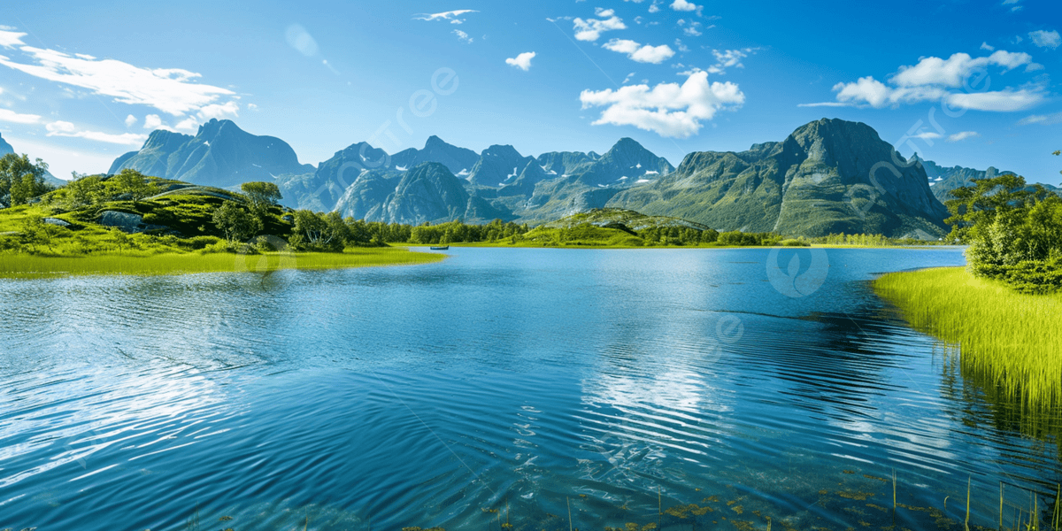 Keindahan Danau Pegunungan dengan Refleksi Alam yang Menawan